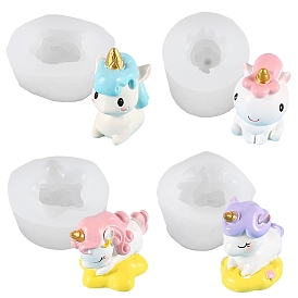 Unicorn Figurine Display Decoration DIY Silicone Molds, Resin Casting Molds, for UV Resin, Epoxy Resin Craft Making