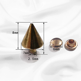 Набор заклепок из сплава, конус, для кошелька сумка обувь панк-рок кожаный ремесленный ремень для одежды