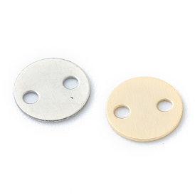 304 Stainless Steel Links Connectors, Flat Round
