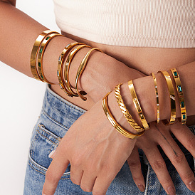 The same jewelry stainless steel zircon bracelet ladies fashion retro bracelet titanium steel bracelet