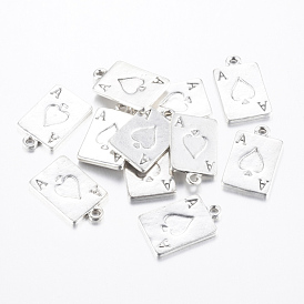 Ajustes as tarjeta colgante estilo de juego tibetanos para esmalte, sin plomo y cadmio, 21x13x1 mm, agujero: 2 mm