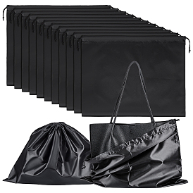 Cloth Imitation Silk Dustproof Storage Pouches, Portable Travel Drawstring Bag, Rectangle