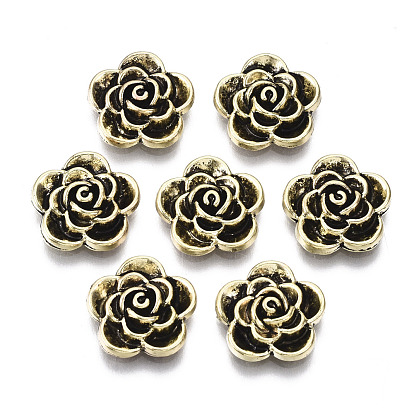 Tibetan Style Alloy Cabochons, Fit Floating Locket Charms, Flower