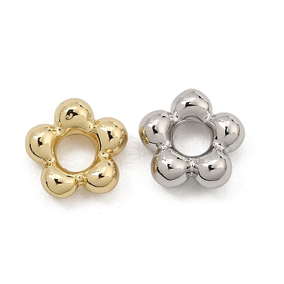 Brass Spacer Beads, 5-Petal Flower