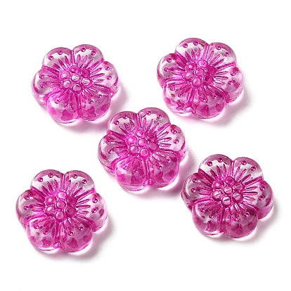 Perles acryliques transparentes, fleur