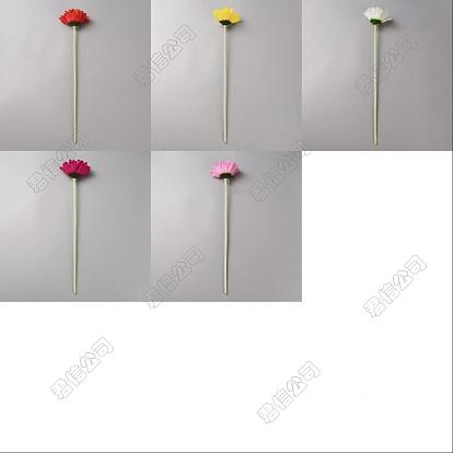 15Pcs 5 Colors Cloth & Flocking Artificial Chrysanthemum Flower, for Home Party Wedding decoration Accessories