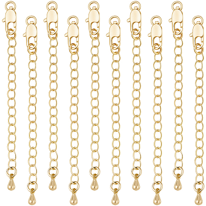 10шт. латунные концы с цепями, слеза