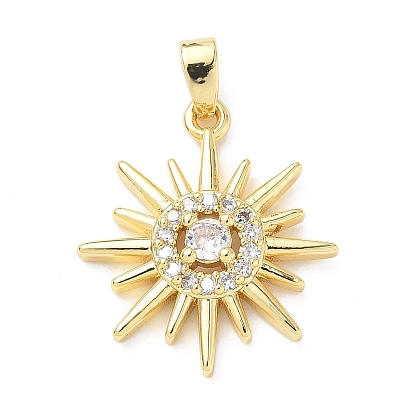 Латунные микро проложить кубического циркония подвески, без кадмия и без свинца, солнечные чары