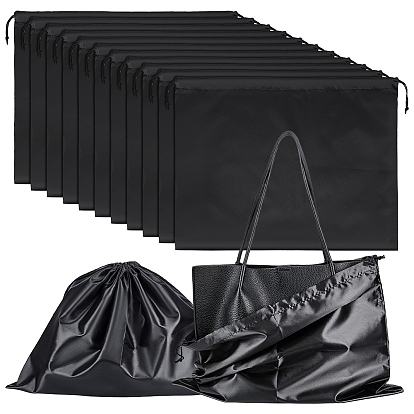 Cloth Imitation Silk Dustproof Storage Pouches, Portable Travel Drawstring Bag, Rectangle