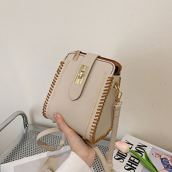 Набор сумок через плечо, связанных крючком своими руками, включая материалы сумки из искусственной кожи