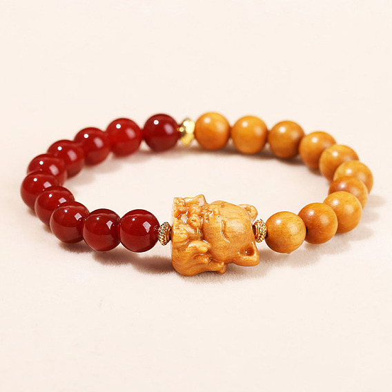 Круглые бусины стрейч браслеты