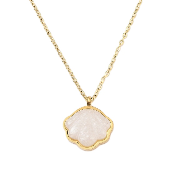 304 ожерелья с подвесками из нержавеющей стали и смолы, имитирующие ракушки, долговечный