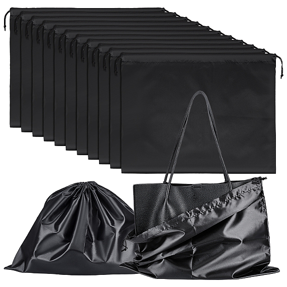 Cloth Imitation Silk Dustproof Storage Pouches, Portable Travel Drawstring Bag, Rectangle