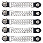 5Pcs Alloy & Imitation Leather Waistcoat Extension Chain, Punk Style Decoration