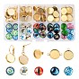 DIY Schmuck Set Herstellung Kits, inklusive 304 Edelstahl-Cabochons-Aufsätze, Glas cabochons