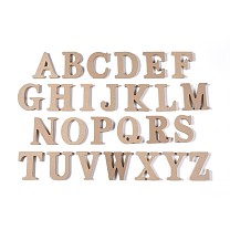 Letter Unfinished Wood Slices, Laser Cut Wood Shapes, for DIY Painting Ornament Christmas Home Decor Pendants
