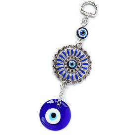 Jinhua Chimei Blue Eyes Sunflower Shaped Decorative Pendant Drip Oil Metal Ornament Devil's Eye Good Luck Ornament