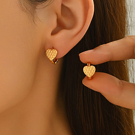 Латунные серьги обруча, розовое золото 