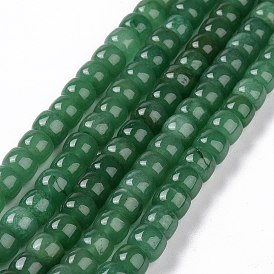 Dyed & Heated Natural White Jade Beads Strands, Column