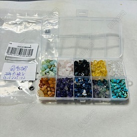 130G 10 Styles Natural Mixed Gemstone Beads Sets, Chips