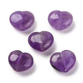 Natural Amethyst Beads, Heart