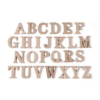 Letter Unfinished Wood Slices, Laser Cut Wood Shapes, for DIY Painting Ornament Christmas Home Decor Pendants