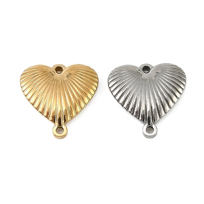 304 подвески из нержавеющей стали, рифленые звенья в форме сердца