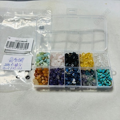 130G 10 Styles Natural Mixed Gemstone Beads Sets, Chips