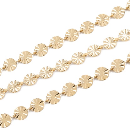 Ручная работа вакуумное покрытие pvd 304 звенья цепи из нержавеющей стали, с плоскими круглыми цветочными подвесками, несварные, с катушкой