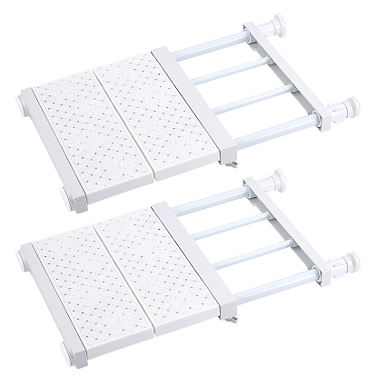 Carbon Iron Alloy & ABS & PP Plastic Expandable Closet Shelves Organizers for Socks, Underwear, Makeup, Rectangle