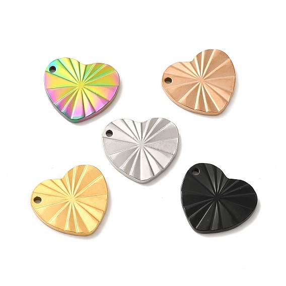 304 Подвески из нержавеющей стали с ионным покрытием (IP), шарма сердца