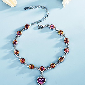 Shimmering Starlight: Colorful Austrian Bracelet for Effortless Style