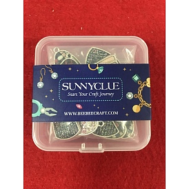 SUNNYCLUE Alloy Pendants, with Cloth, Mixed Shapes