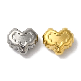 304 Stainless Steel Beads, Heart