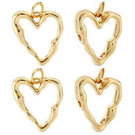 14 латунные подвески шт., сердце прелести, с целью перехода в кольце