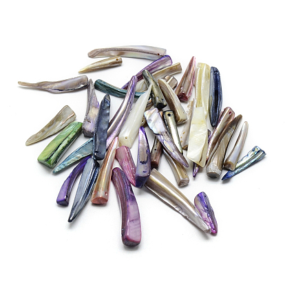 Freshwater Shell Pendants, Dyed, Ox Horn