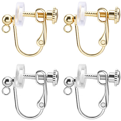 20 шт. 2 цвета 316 клипсы из нержавеющей стали, 20Силиконовый зажим на подушечках сережек