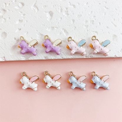 Подвески из эмали и сплава, Подвески в виде лошади/пегаса, золотые