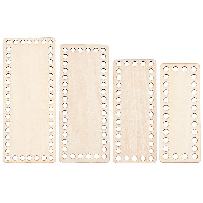 4шт 4 стиль деревянные дна для сумок, аксессуары для вязания сумок, прямоугольные