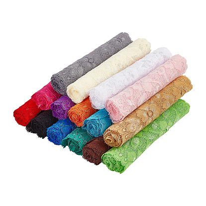 Эластичная кружевная отделка, кружевная лента с цветочным узором, для шитья, украшение платья и упаковка подарков