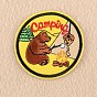 Computerized Embroidery Cloth Iron on/Sew on Patches, Costume Accessories, Appliques, Flat Round with Camping