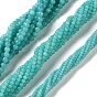 Природных амазонит бисер нитей, круглые, сгладить, класс АА