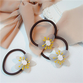 Cute Girl Floral Resin Hair Tie - Sweet and Simple Headband for Women.