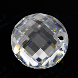 Кубического циркония прелести, граненые, плоско-круглые