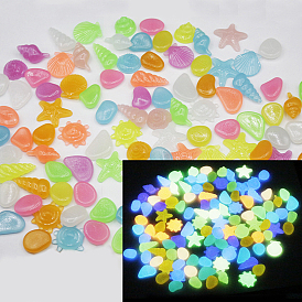 Glow in The Dark Rocks, Luminous Acrylic Imitation Sea Animal & Pebble Ornament, for Fish Tank, Pond, Bonsai, Garden, Pathway, Swimming Pool
