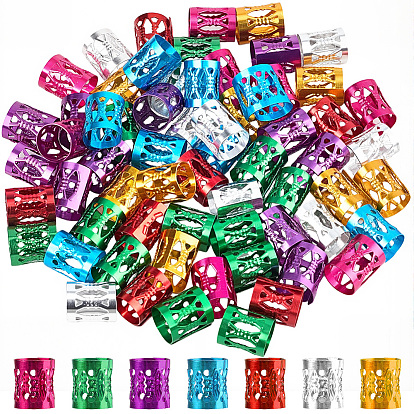 350шт 7 цвета алюминиевые дреды бусины украшение для волос, манжеты для волос