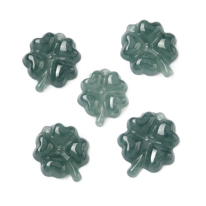 Подвески из натурального жадеита, клевер очарование