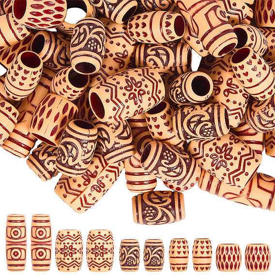 100шт 5 стили пластиковые манжеты для волос, Ужасная катушка, для укладки волос