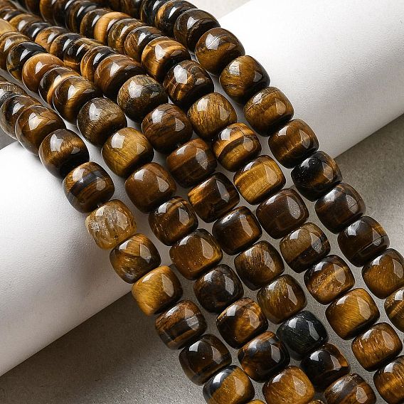 Природных тигровый глаз бисер нитей, баррель, класса AB