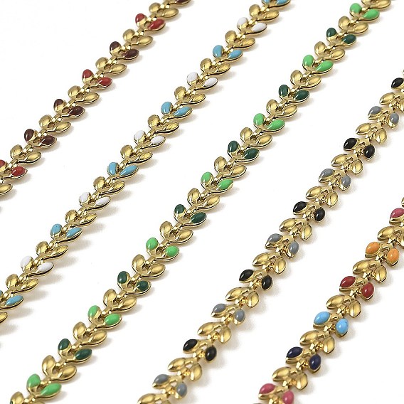 304 пластинчатые цепи из нержавеющей стали, с эмалью, ионное покрытие (ip), пайки, с катушкой, реальный 18 k позолоченный